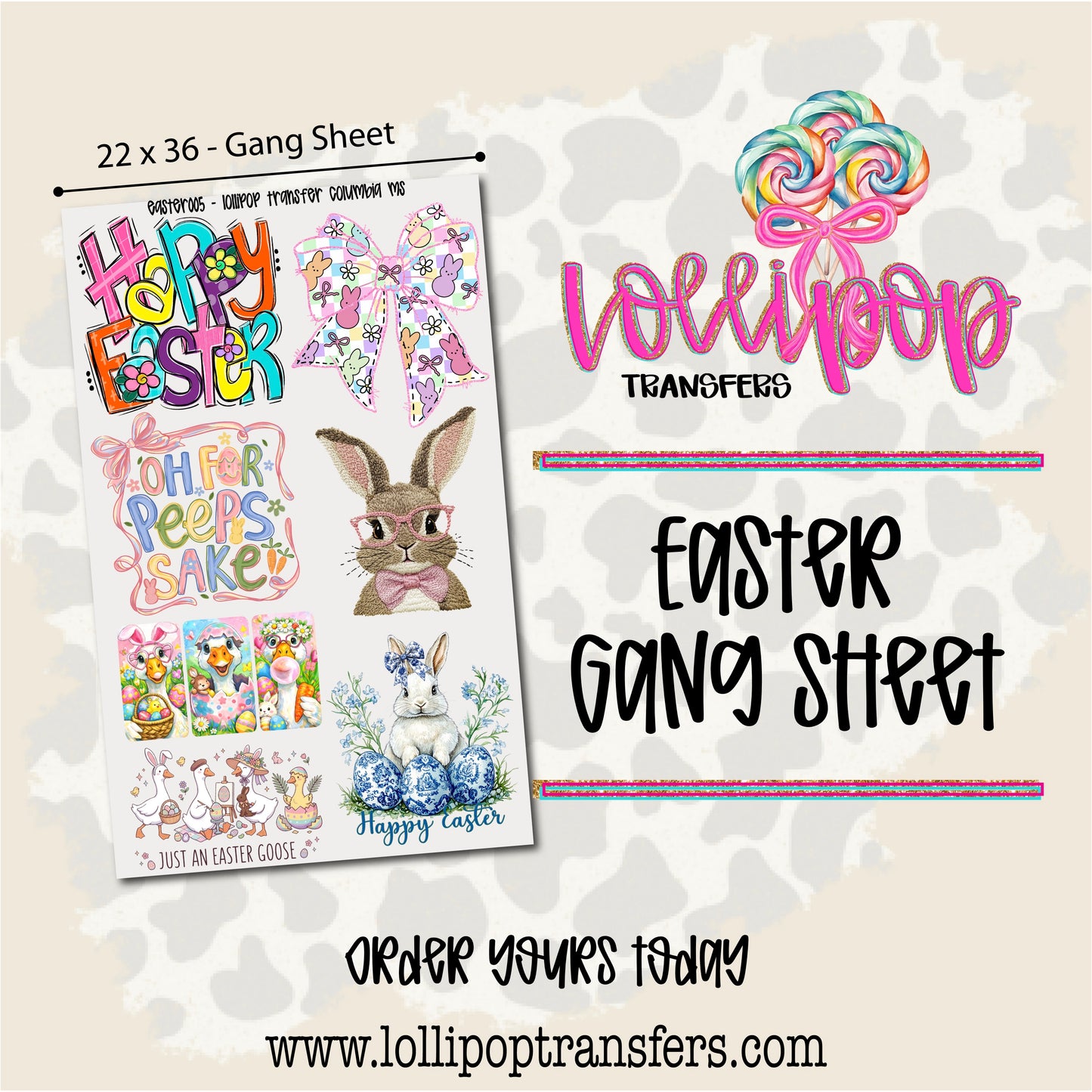 Easter Gang Sheet 22x36 - EASTER005