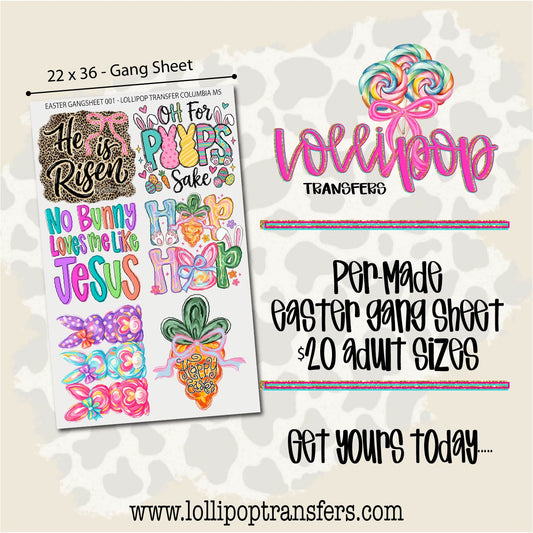 Easter Gang Sheet 22x36 -  EASTER001