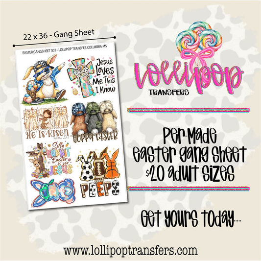 Easter Gang Sheet 22x36 -  EASTER002