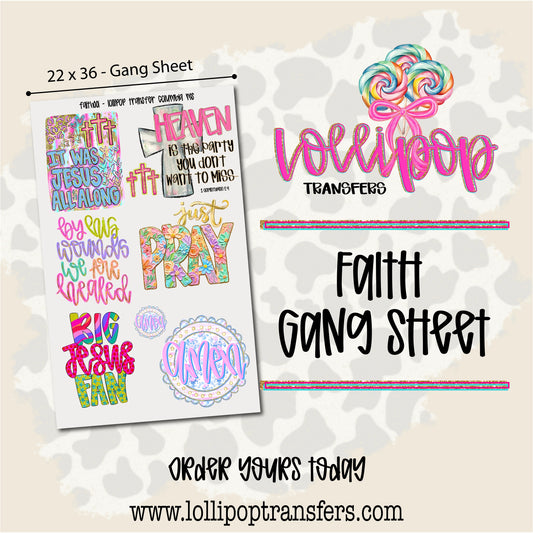 Faith Gang Sheet 22x36 -  FAITH001