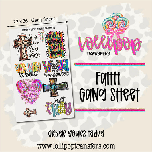 Faith Gang Sheet 22x36 -  FAITH003