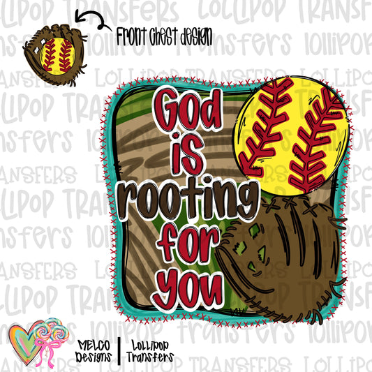 God is Rooting for you Softball