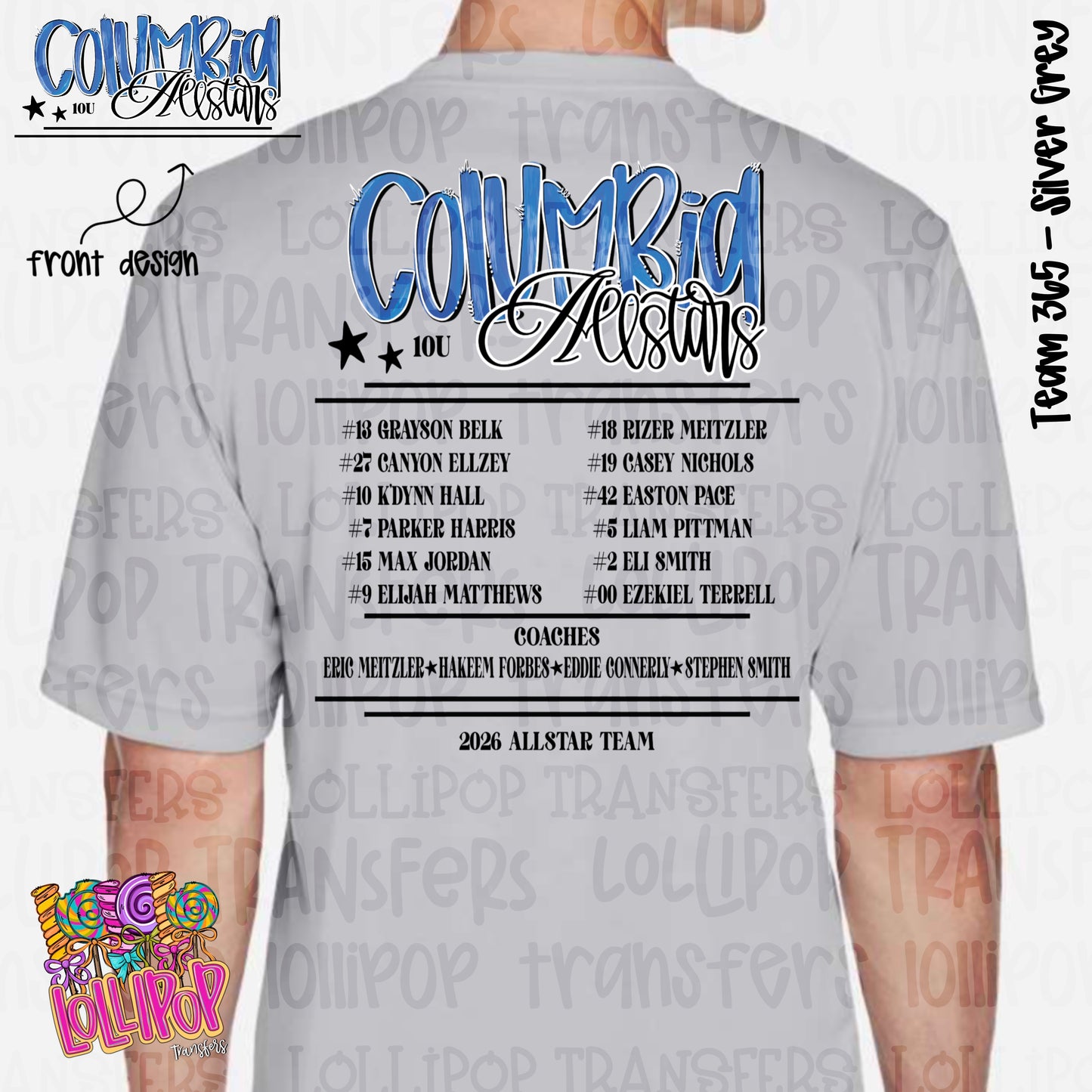 Columbia 10U Allstar Roster Shirt - 2026