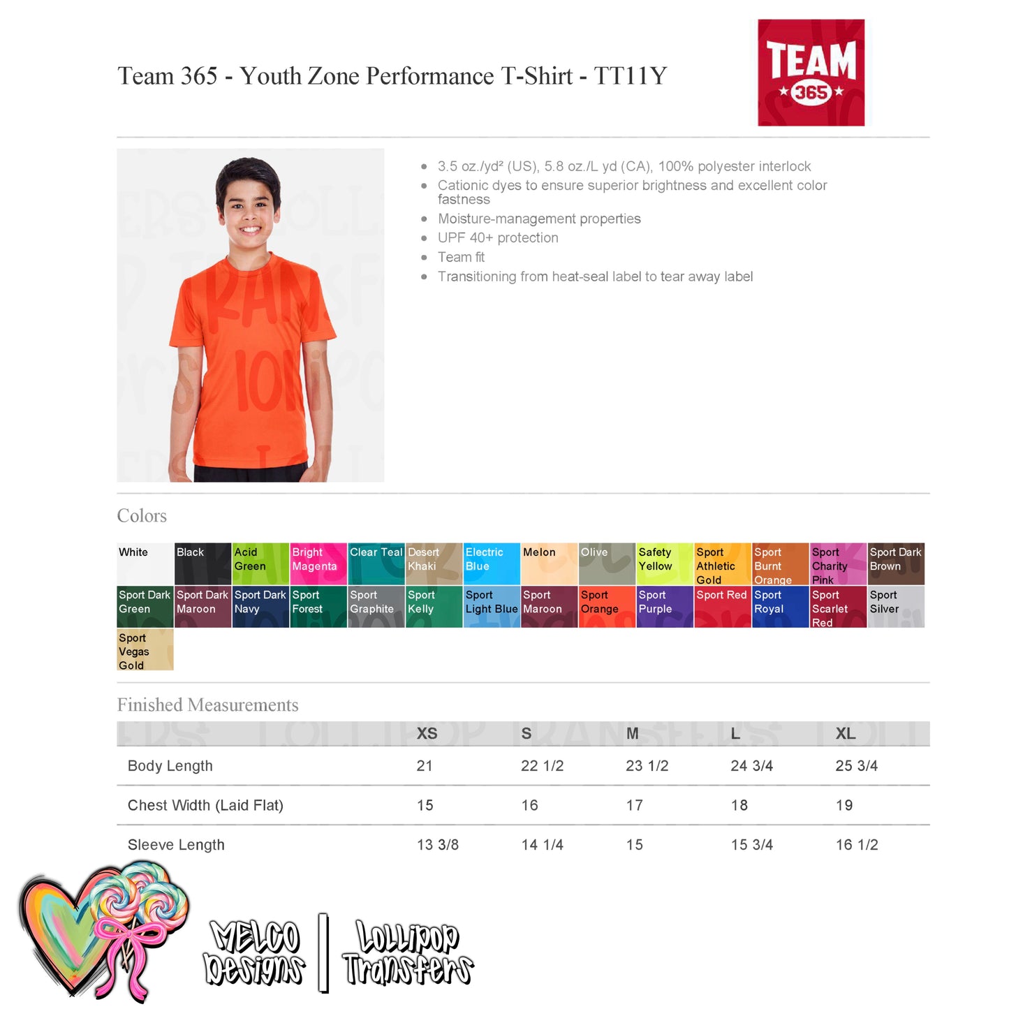 Blank Tee -- Team 356 Youth Zone Performance Short Sleeve -- TT11Y